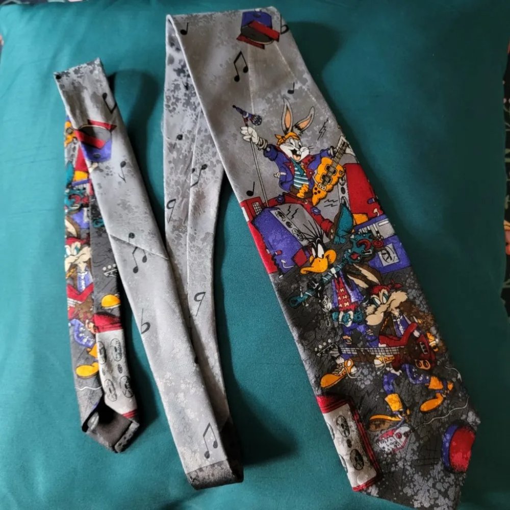 Looney Tunes Men's Nostalgia 90s Statement Tie by D'em Crazy
